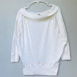 We the Free White Boatneck Sweater Top, NWOT